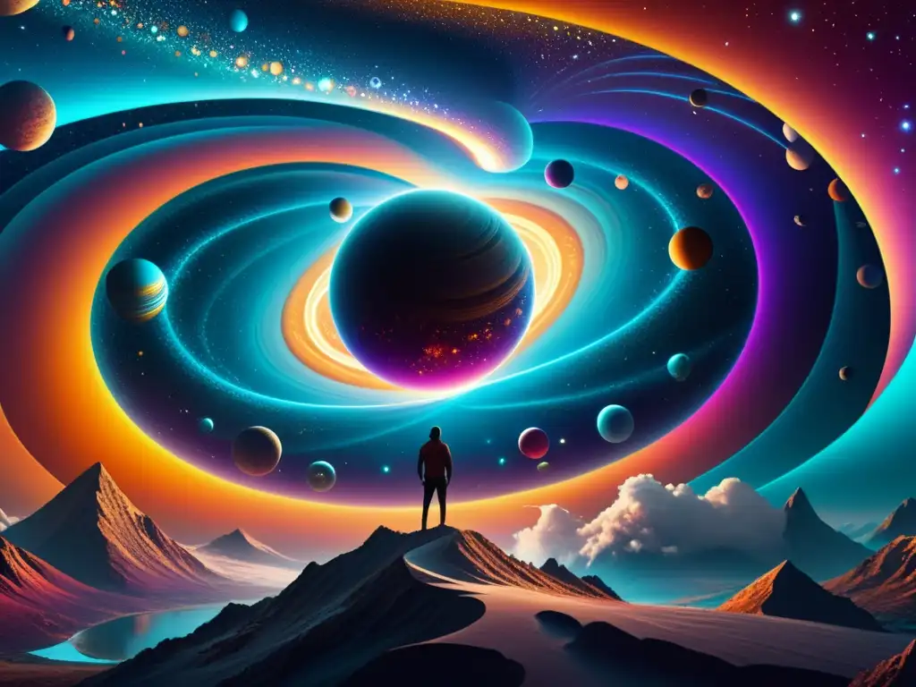 Multiverso asombroso: ilustración digital en 8k Descubre la asombrosa ilustración digital del multiverso, con paisajes y realidades alternas