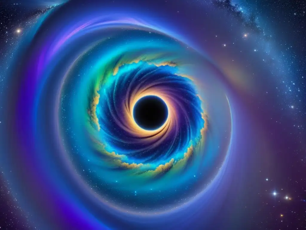 Portal cósmico: viaje a otra dimensión Deslumbrante agujero de gusano en universos paralelos, con colores vibrantes y paisaje cósmico hipnotizante