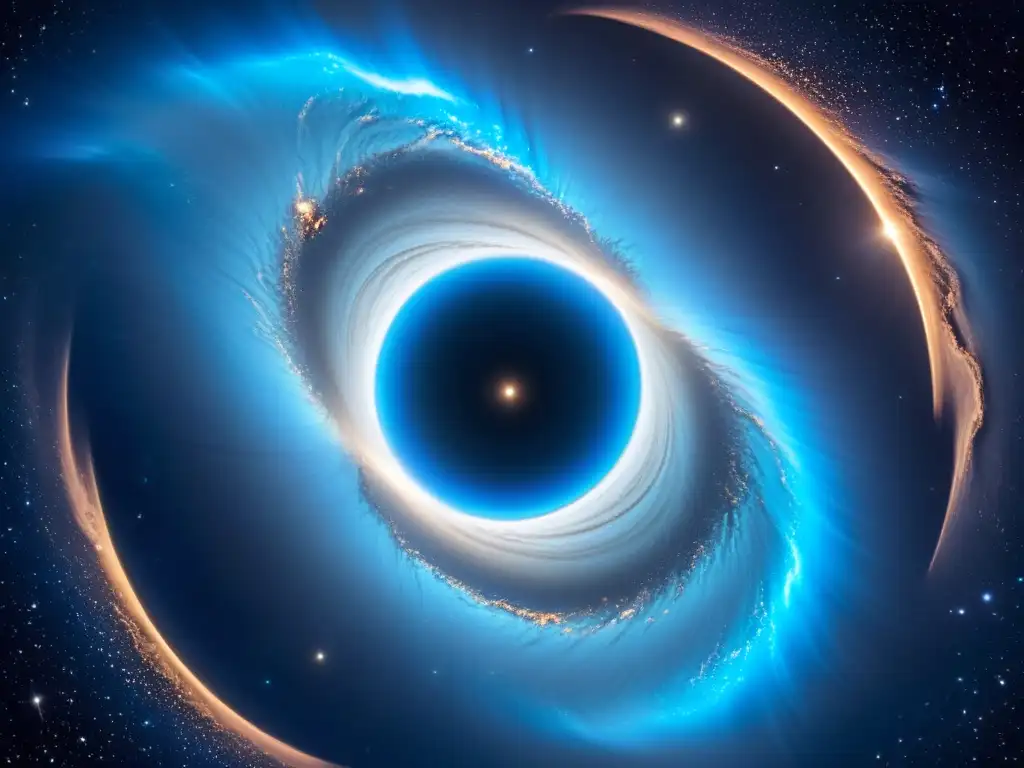 Vórtice Cósmico: Misterio en el Espacio Profundo Deslumbrante estructura de agujeros de gusano en el espacio-tiempo, rodeada de energía cósmica y misterio estelar