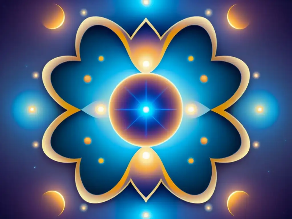 Universo Multidimensional: Entidad Cósmica de Simetría Detalle digital de un universo multidimensional con galaxias entrelazadas por haces de luz, simetría y estructuras supersimétricas
