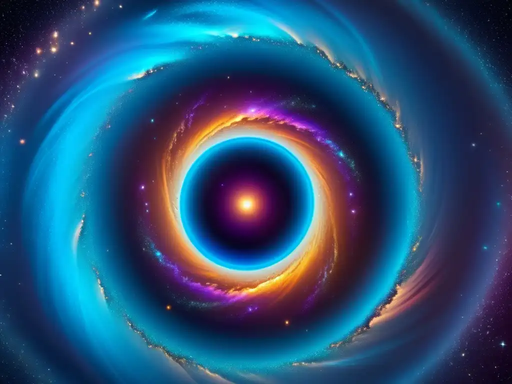 Portal cósmico: viaje a universos paralelos Increíble ilustración digital de agujeros de gusano en universos paralelos, con colores y luz deslumbrantes y un fondo cósmico impresionante