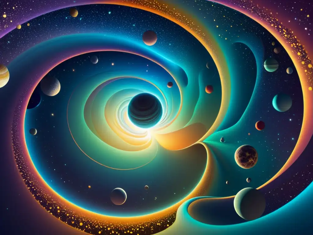 Universos paralelos: Una ilustración asombrosa que despierta la imaginación Una ilustración de ciencia ficción deslumbra con un complejo entramado de universos interconectados, cada uno con sus propias leyes físicas