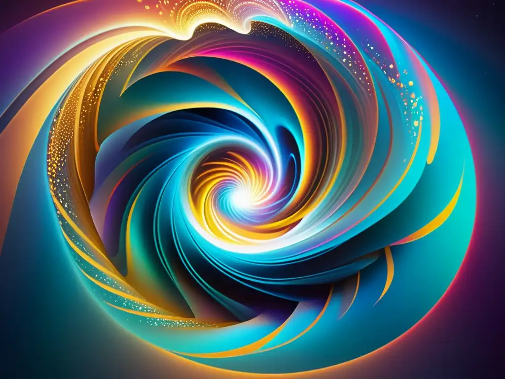 Vórtice de Realidades Paralelas: Ilustración Digital Hipnótica Una ilustración digital vívida y detallada que captura la intersección de conciencia y universos paralelos a través de un remolino multicolor de energía y representaciones culturales y de medios