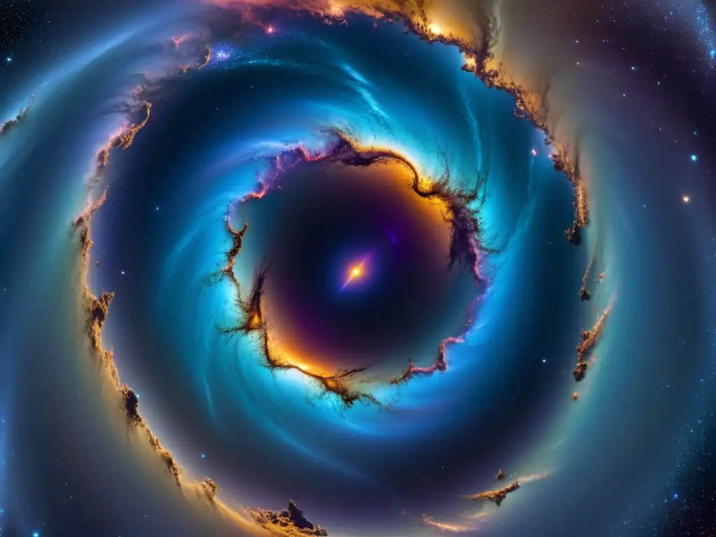 Deslumbrante agujero de gusano iridiscente en el espacio Exploración interdimensional: impactante agujero de gusano iridiscente en el espacio estelar