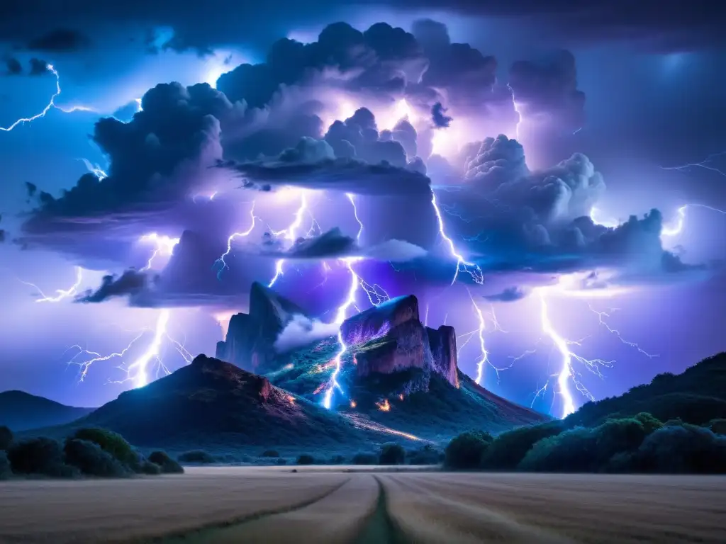 Portal dimensional: tormenta eléctrica en 8k Portal misterioso con relámpagos en un cielo tormentoso, sugiriendo universos paralelos y viajes interdimensionales