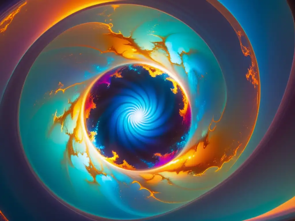 Vórtice Cósmico: Portal de Luz y Energía Portento cósmico con principios astrofísicos en universos paralelos, un remolino de colores y energía que invita a la exploración dimensional