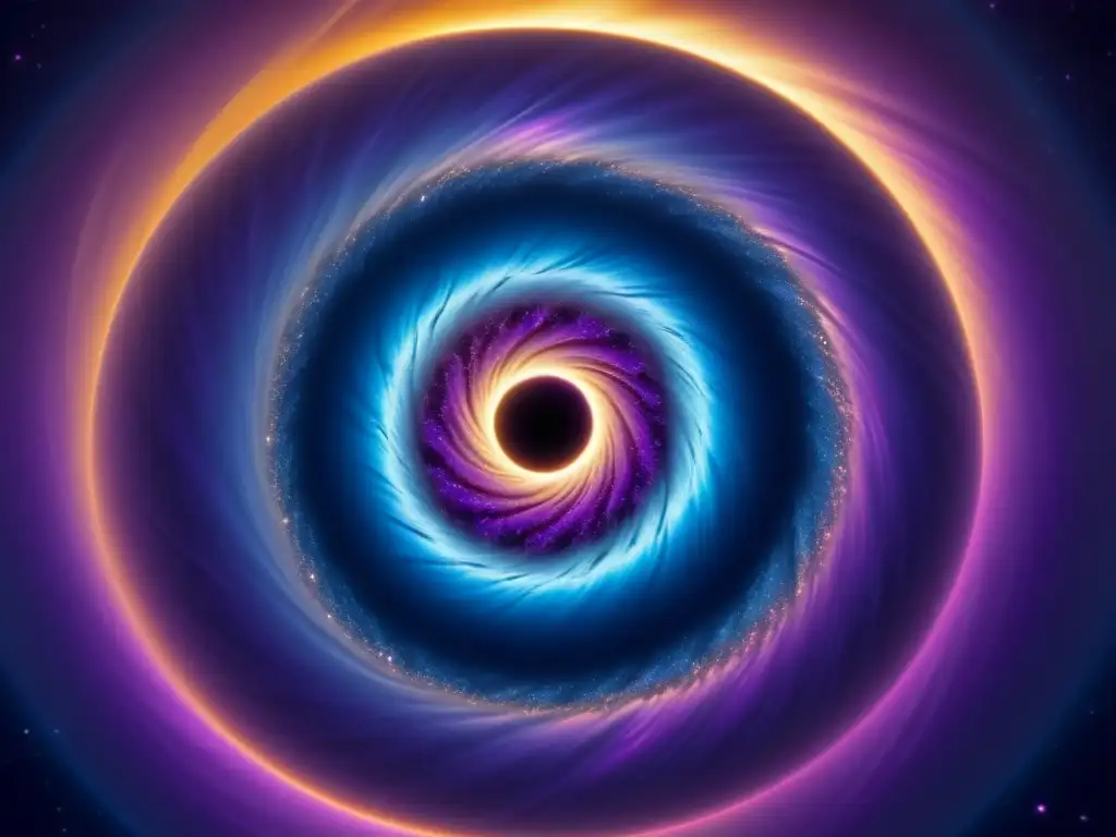 Simulación de Agujero de Gusano: Energía Vibrante en 8k Simulaciones computacionales agujeros de gusano: representación 8k ultradetallada de un wormhole con efectos visuales vibrantes y datos científicos