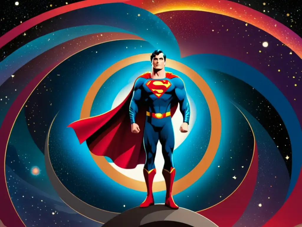 Superman frente a un portal cósmico con versiones alternativas