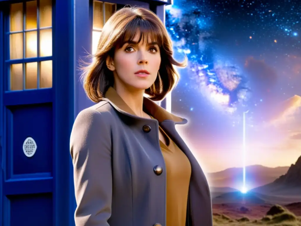 Sarah Jane Smith: protectora del universo junto al TARDIS Sarah Jane Smith protectora del universo en Doctor Who, lista para desafiar el cosmos