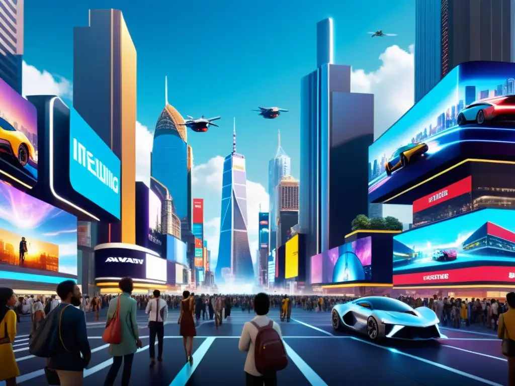 Metrópolis interdimensional: diversidad y tecnología Vibrante ciudad futurista con identidades humanas en universos paralelos