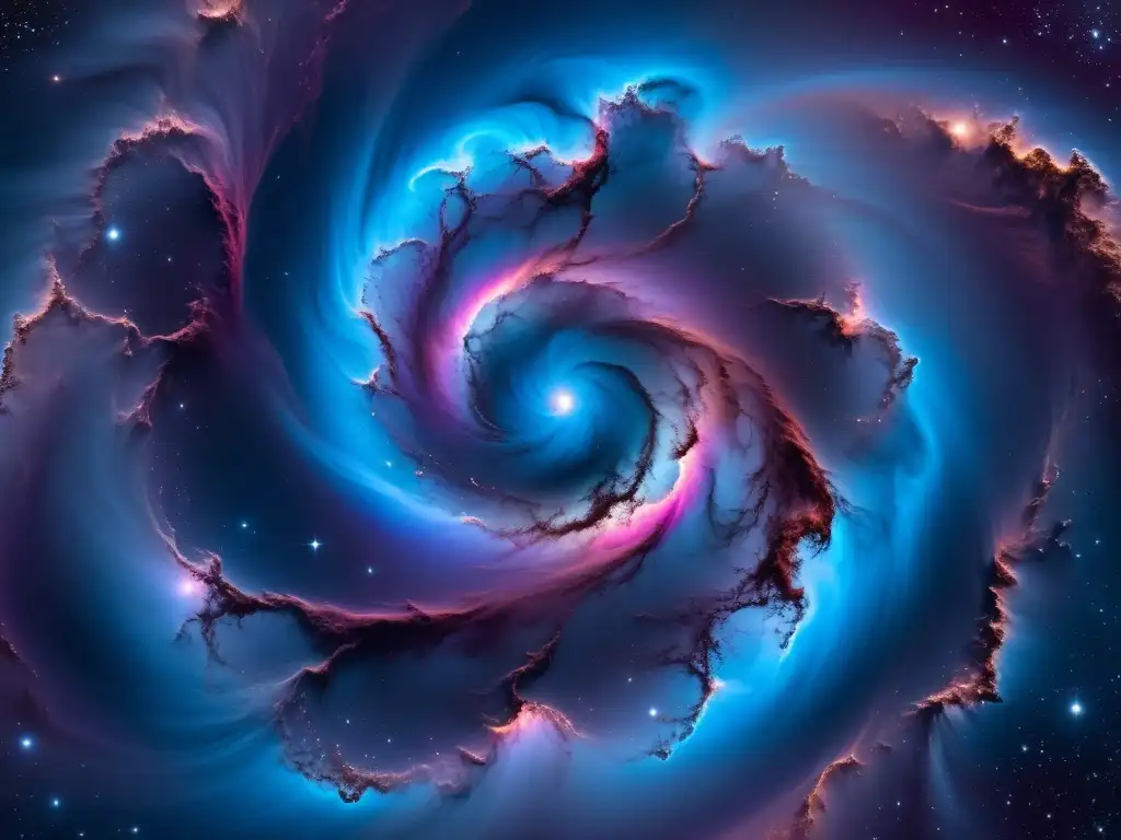 Espectacular nebulosa multicolor en el espacio profundo Una vista cósmica fascinante de una nebulosa multicolor en el espacio profundo, evocando la singularidad del ser multiversal